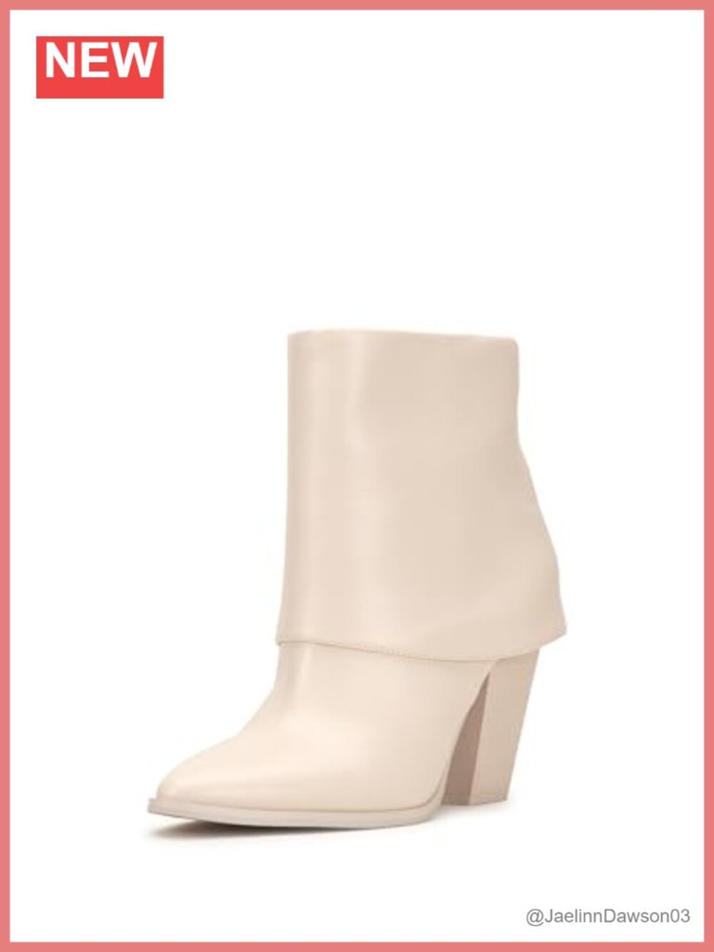 Faux Leather Almond Toe Ankle Bootie with Stacked Heel